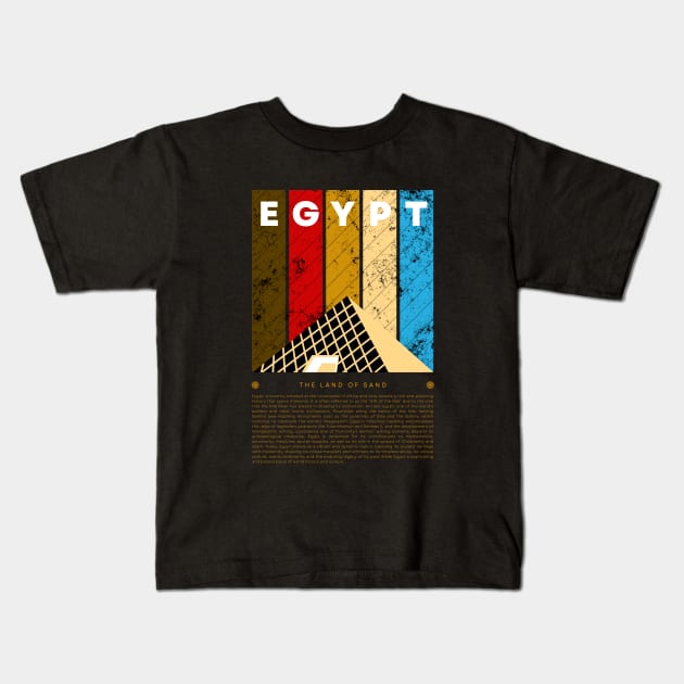 egypt geographical design Kids T-Shirt by 23 century